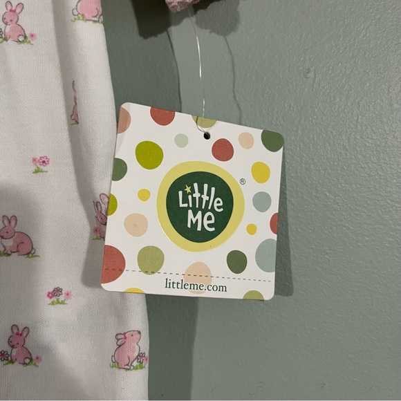 Little Me 3M bunny print footsie NWT baby outfit - Picture 6 of 9